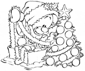 coloriage pimboli a noel